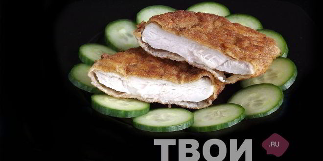 Рецепт Шницеля из куриной грудки в лимонно-чесночной панировке