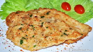 Рецепт Шницеля из курицы по-милански