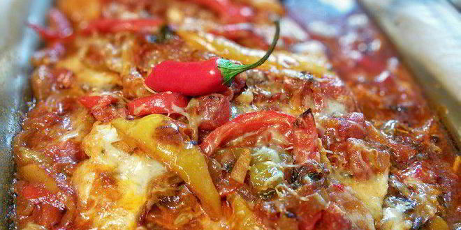 Рецепт Свиных шницелей, запеченных в остром цыганском соусе