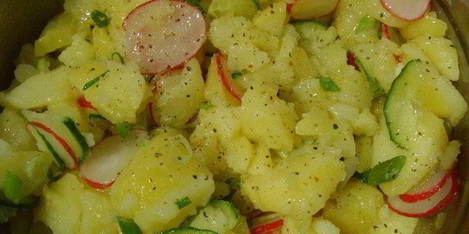 Рецепт венского шницеля с картофельным салатом