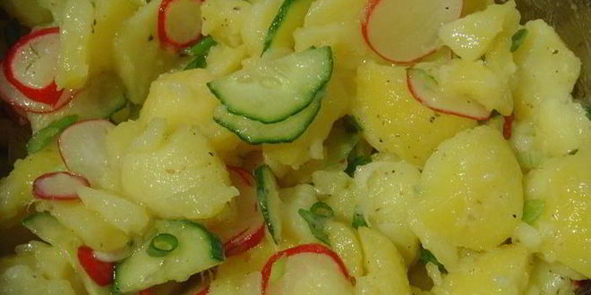 Рецепт венского шницеля с картофельным салатом