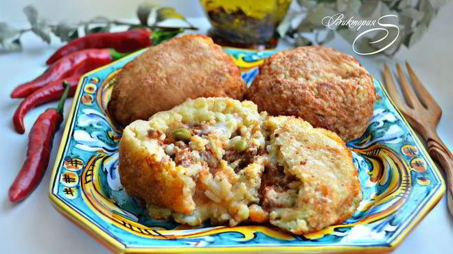 Рецепт сицилийских рисовых шариков аранчини