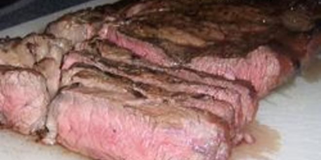 Рецепт Говяжьего стейка на гриле с чесноком, имбирем и апельсинами