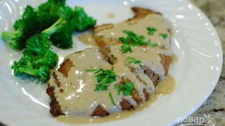 Рецепт Говяжьего стейка с молочной подливой