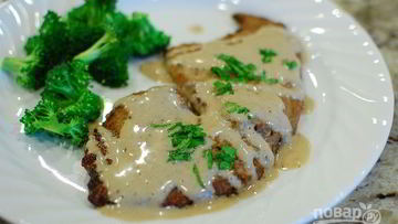 Рецепт Говяжьего стейка с молочной подливой