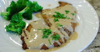 Рецепт Говяжьего стейка с молочной подливой