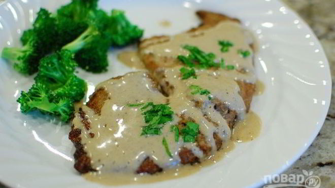 Рецепт говяжьего стейка с молочной подливой