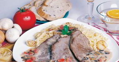 Рецепт Пасты с мясными стейками в грибном соусе