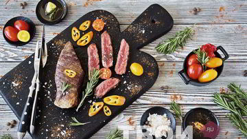 Рецепт Стейка из говядины на сковороде