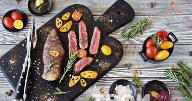 Рецепт Стейка из говядины на сковороде