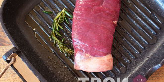 Рецепт стейка из говядины на сковороде