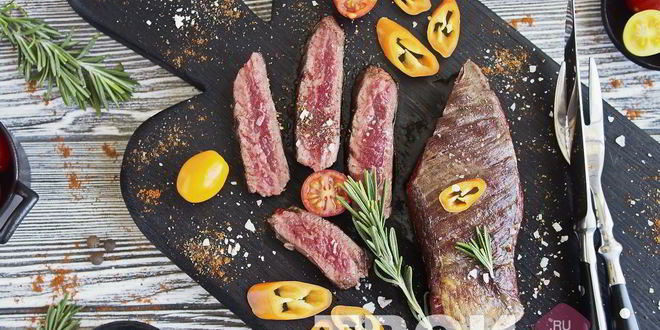 Рецепт стейка из говядины на сковороде