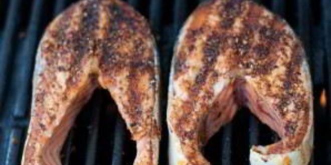 Рецепт стейка из лосося на гриле