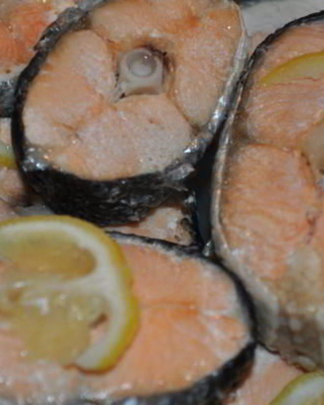 Рецепт стейка из лосося на пару