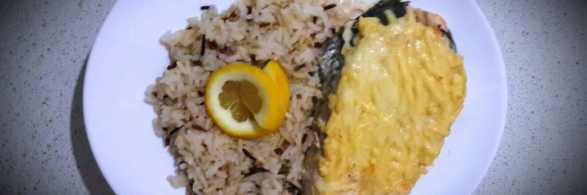 Рецепт Стейка из семги под соево-сливочным соусом и сыром