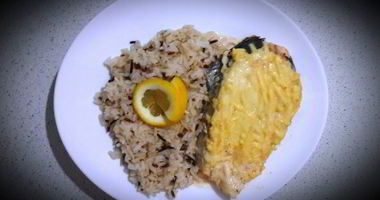 Рецепт Стейка из семги под соево-сливочным соусом и сыром