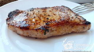 Рецепт Стейка из свиной корейки в пряном маринаде