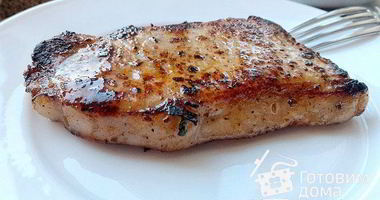 Рецепт Стейка из свиной корейки в пряном маринаде