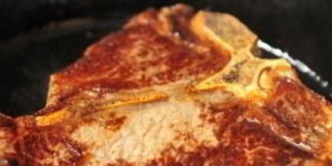 Рецепт стейка на кости на сковороде