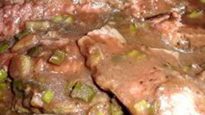 Рецепт стейка с чесночно-винным соусом