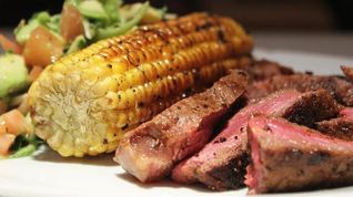 Рецепт Стейка с овощами на гриле