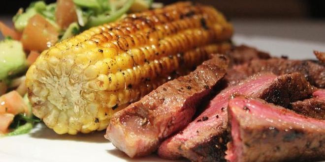 Рецепт Стейка с овощами на гриле