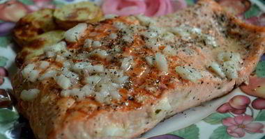 Рецепт Стейка семги на вермут-маринаде