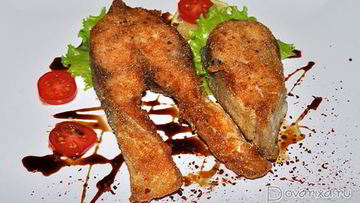 Рецепт Жареных стейков толстолобика