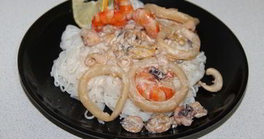 Рецепт Стеклянной лапши с морепродуктами