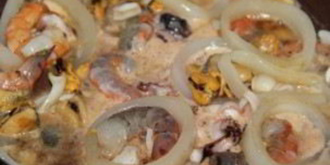 Рецепт стеклянной лапши с морепродуктами