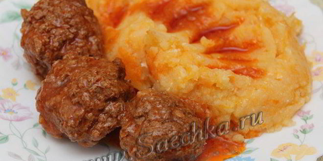 Рецепт Тефтелей с подливкой Семь веселых нот