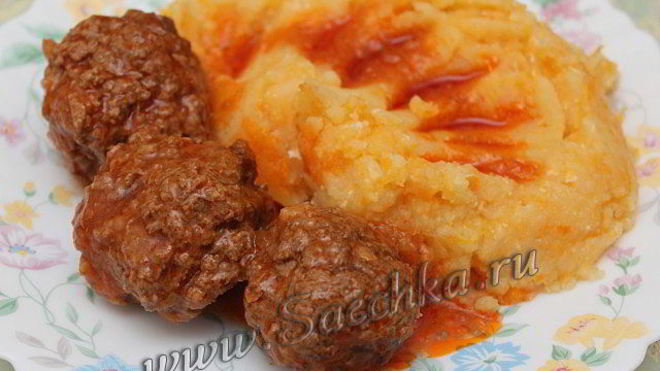 Рецепт тефтелей с подливкой семь веселых нот