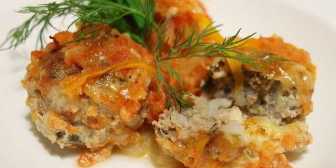 Рецепт Тефтелей с сыром и овощами