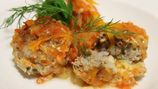 Рецепт тефтелей с сыром и овощами