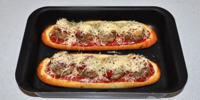 Рецепт тефтелей, запеченных в багете