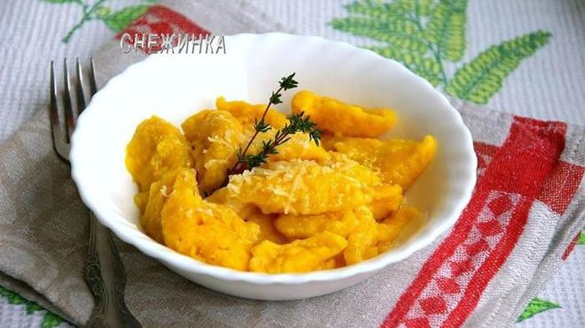 Рецепт тыквенных ньокков с ароматизированным маслом