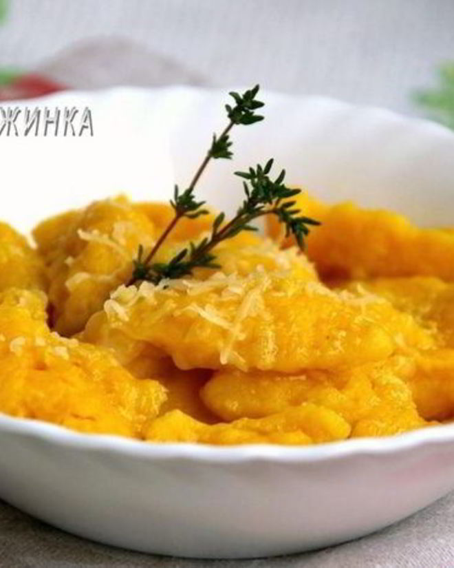 Рецепт тыквенных ньокков с ароматизированным маслом