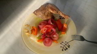 Рецепт Утки с барбарисом и гарнир из савойской капусты со сладким перцем и луком