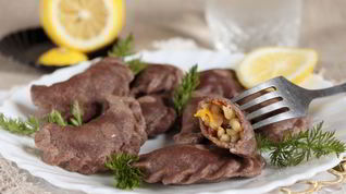 Рецепт Вареников из льняного теста с булгуром