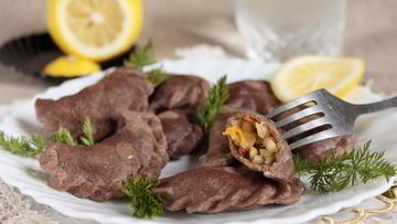 Рецепт Вареников из льняного теста с булгуром