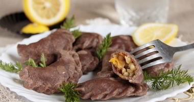 Рецепт Вареников из льняного теста с булгуром