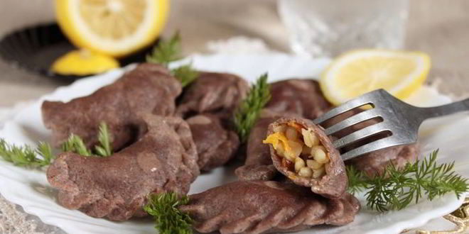 Рецепт Вареников из льняного теста с булгуром