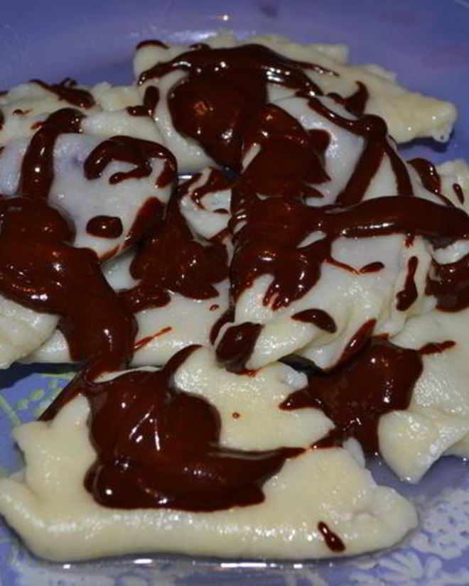 Рецепт вареников с черникой и шоколадом