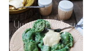 Рецепт Вареников с картофелем и шпинатом