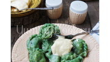 Рецепт Вареников с картофелем и шпинатом