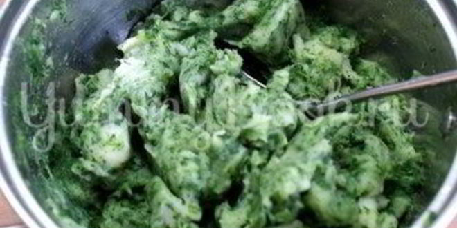 Рецепт вареников с картофелем и шпинатом