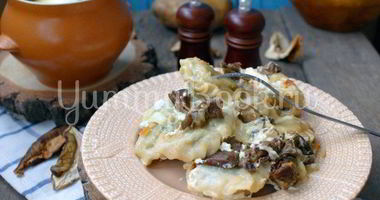 Рецепт Вареников с картофелем в горшочках