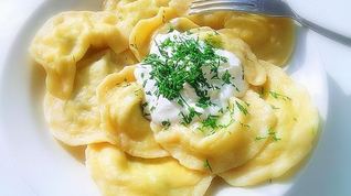 Рецепт Вареников с творогом и зеленым луком