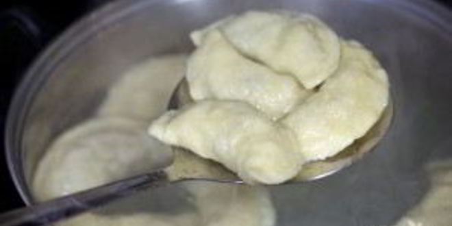 Рецепт вареников с жареными грибами