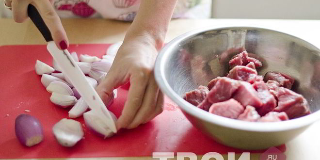 Рецепт жаркого из говядины с белыми грибами